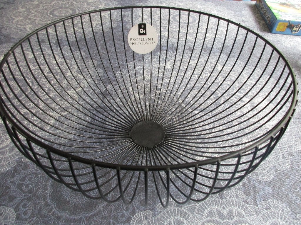 nieuw grote zwart draadmand / fruitmand -excellent houseware, Mand, Nieuw, Ophalen of Verzenden, Metaal