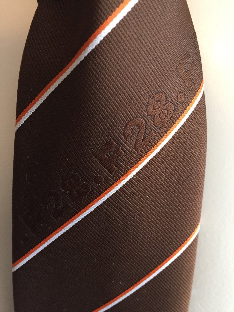 Fokker stropdas vliegtuig en vlag (2B23), Kleding | Heren, Tweedehands verkoop, Tweedehands verkoop, Blauw, Ophalen of Verzenden