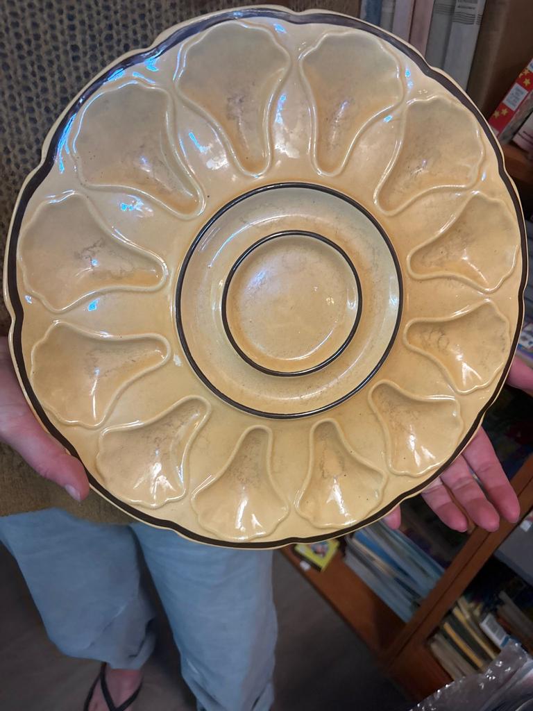 Vintage HB Quimper Oesterbord - Frans Faience uit Bretagne, Ophalen