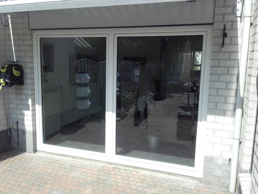 VOORRAAD. 2 DELIGEE KANTELSCHUIFPUIEN /KUNSTSTOF /WIT/HR++, Kunststof, 225 cm of meer, Nieuw, Ophalen of Verzenden
