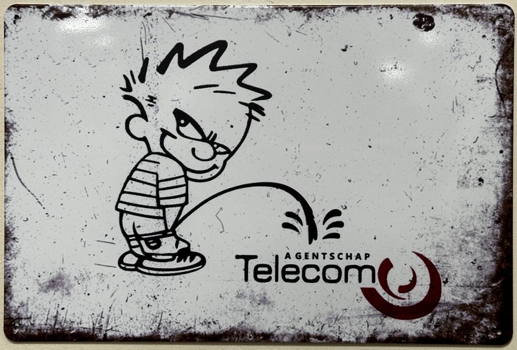 Agentschap telecom etherpiraten reclamebord van metaal deco, Info@deconoord.nl, Deco Noord, Nieuw, Ophalen of Verzenden