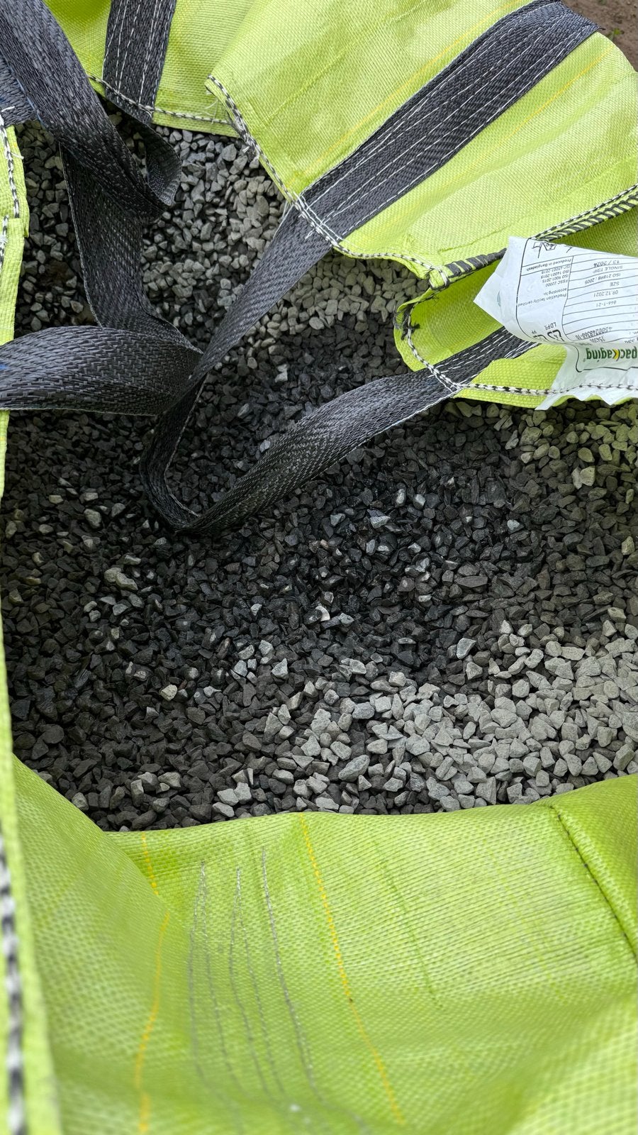 Antraciet grind, meer dan halve big bag basalt split 8-11 mm, Tuin en Terras, Ophalen, Gebruikt, Antraciet, Grind