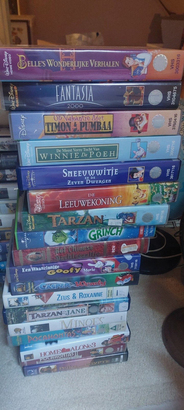 Disney videobanden alles in 1 koop, Ophalen, Beeldje of Figuurtje
