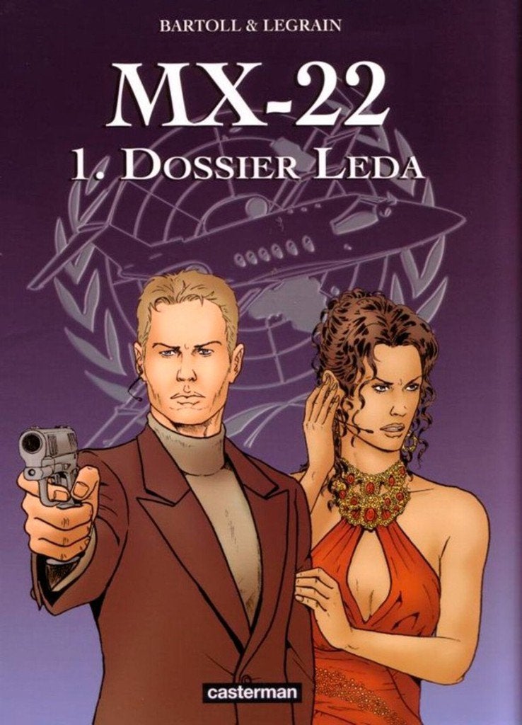 MX-22 deel 1. Dossier Leda, Eén stripboek, Ophalen of Verzenden, Zo goed als nieuw, Bartoll & Legrain