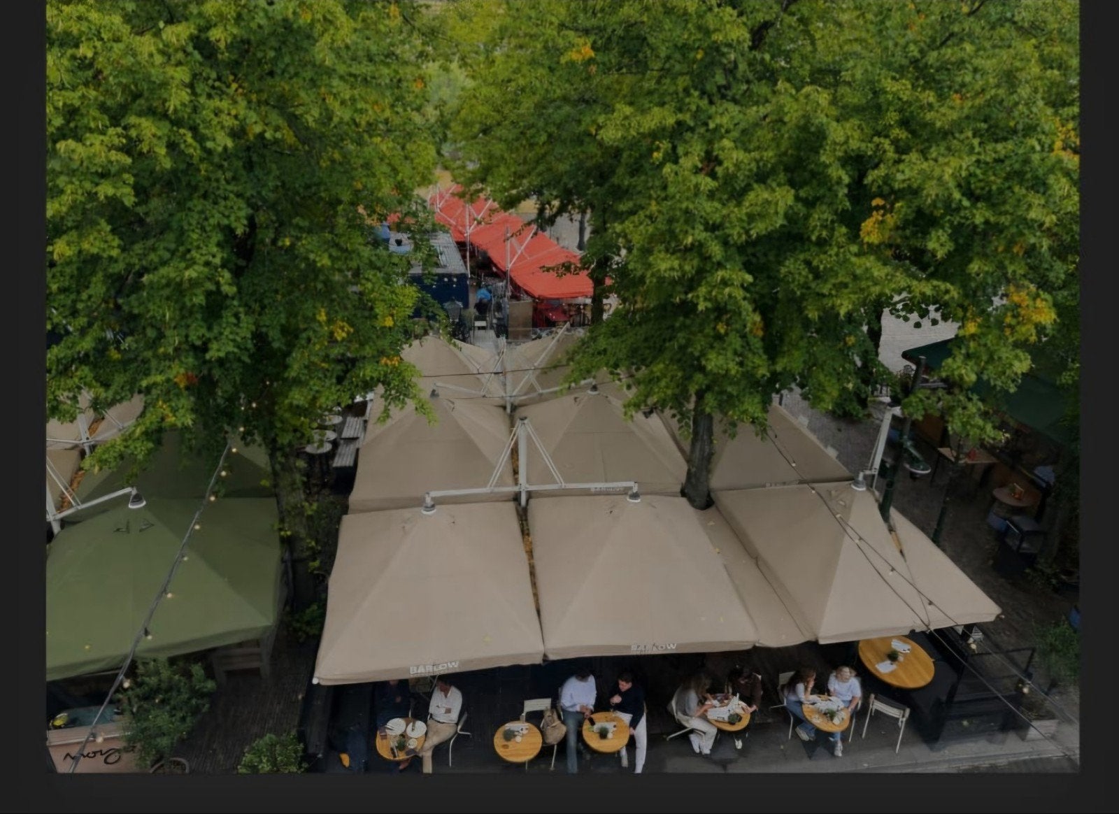 9 VNPLU PARASOLS MET HEATERS EN LEDVERLICHTING, Ophalen of Verzenden, Meer dan 4 meter, Overige typen