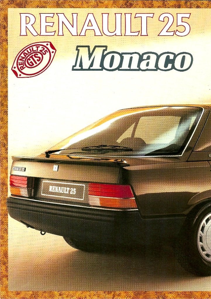 Brochure Renault 25 Monaco 1987, Ophalen of Verzenden, Gelezen, Renault