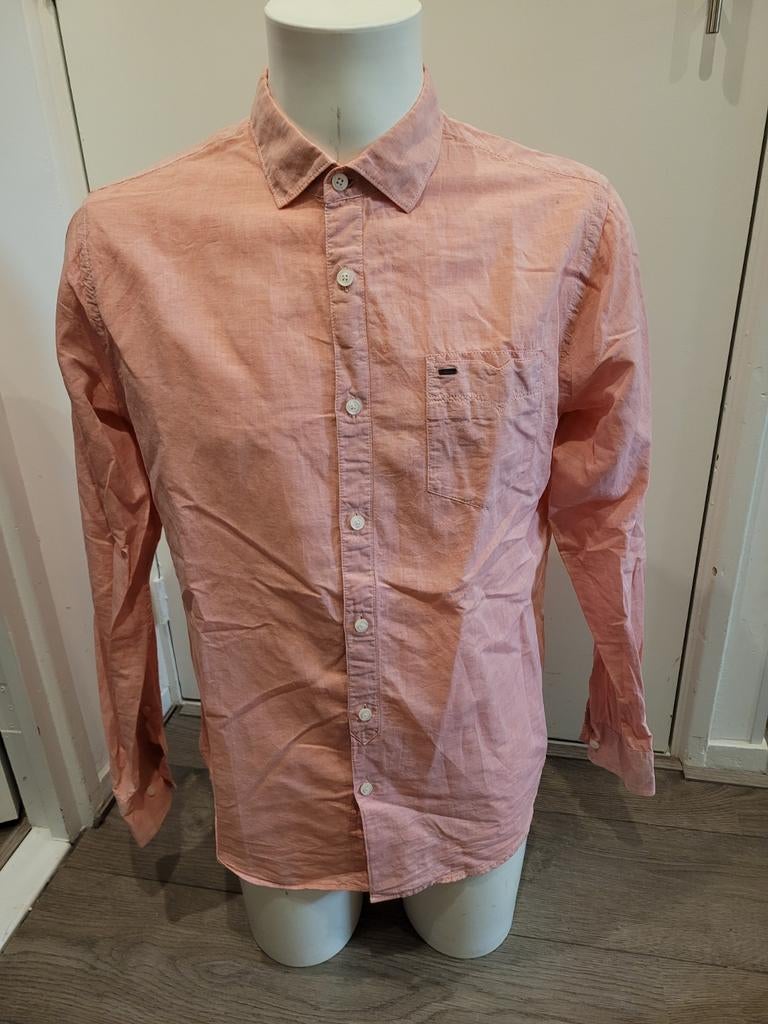 Leuke roze Vanguard overhemd maat L, Kleding | Heren, Ophalen of Verzenden, Zo goed als nieuw, Halswijdte 41/42 (L), Roze