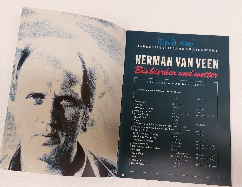 Herman van Veen PROGRAMMA 1988 Bis Hierher Duitsland, Gebruikt, Verzenden, NvT, Herman van Veen