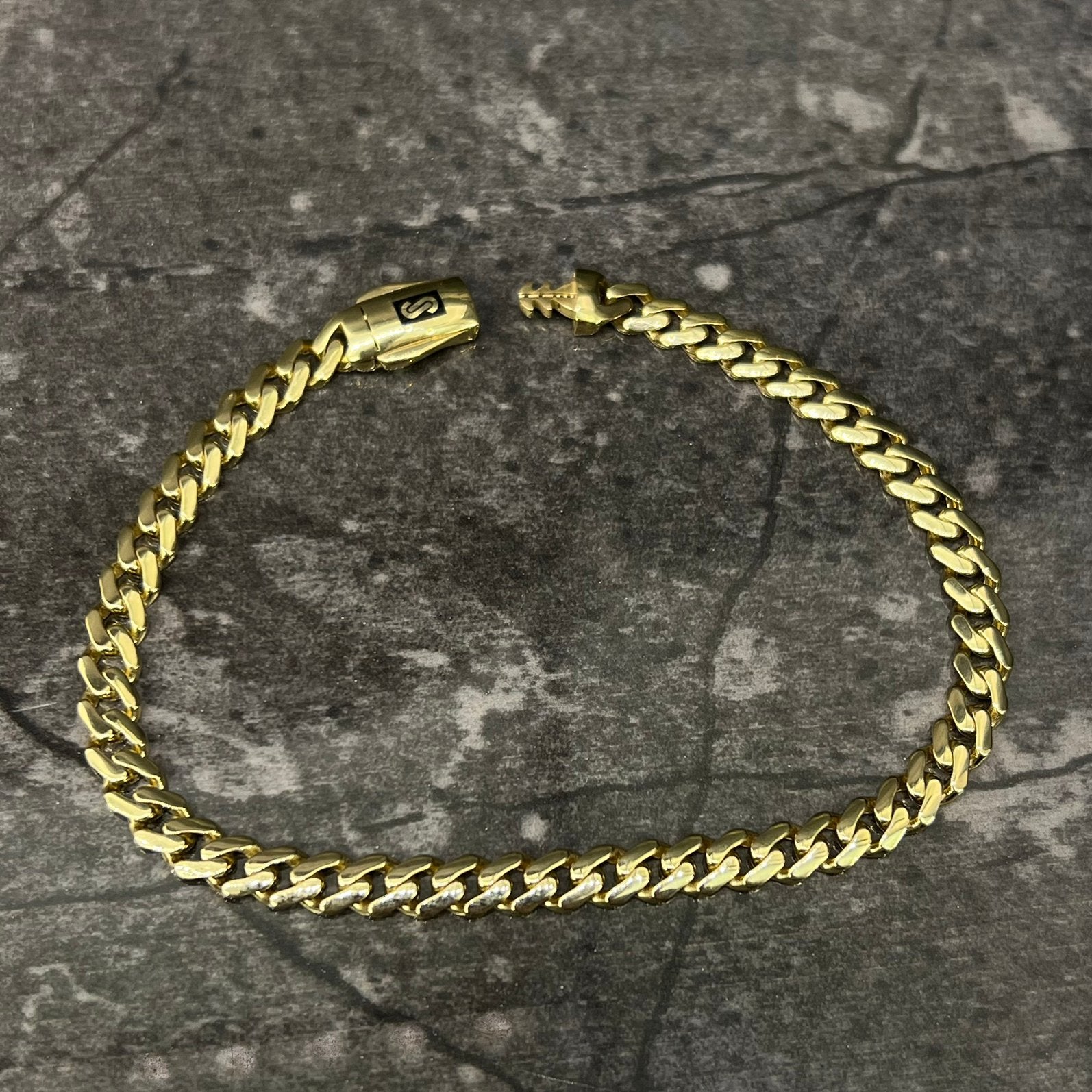 18k gouden armband cuban schakel nieuw monaco, Ophalen of Verzenden, Nieuw, Goud