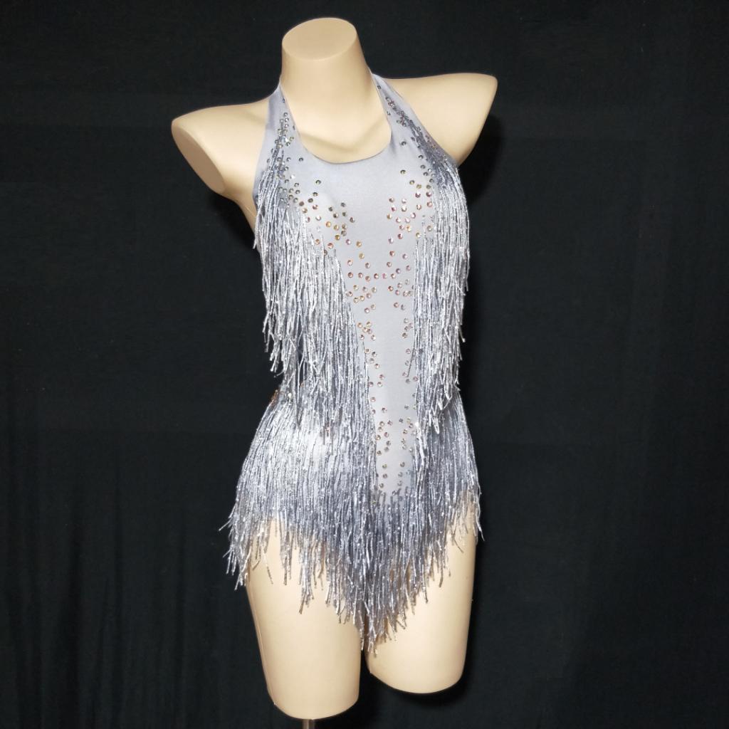 Dames grijze glitter bodysuit / jumpsuit festival outfit, Kleding | Dames, Carnavalskleding en Feestkleding, Maat 38/40 (M), Verzenden
