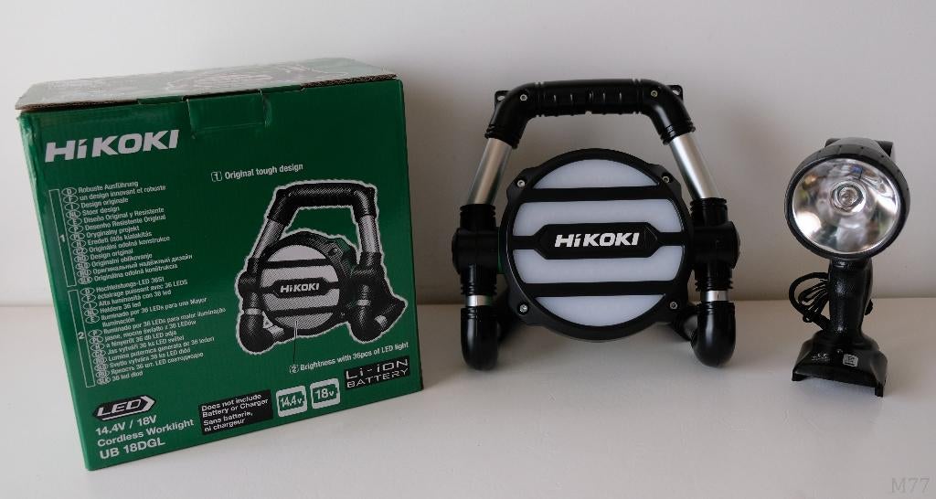 Hikoki UB18DGL (L0Z) LED Accu Bouwlamp & Handlamp, Ophalen of Verzenden, Gebruikt, Minder dan 50 watt, Lamp