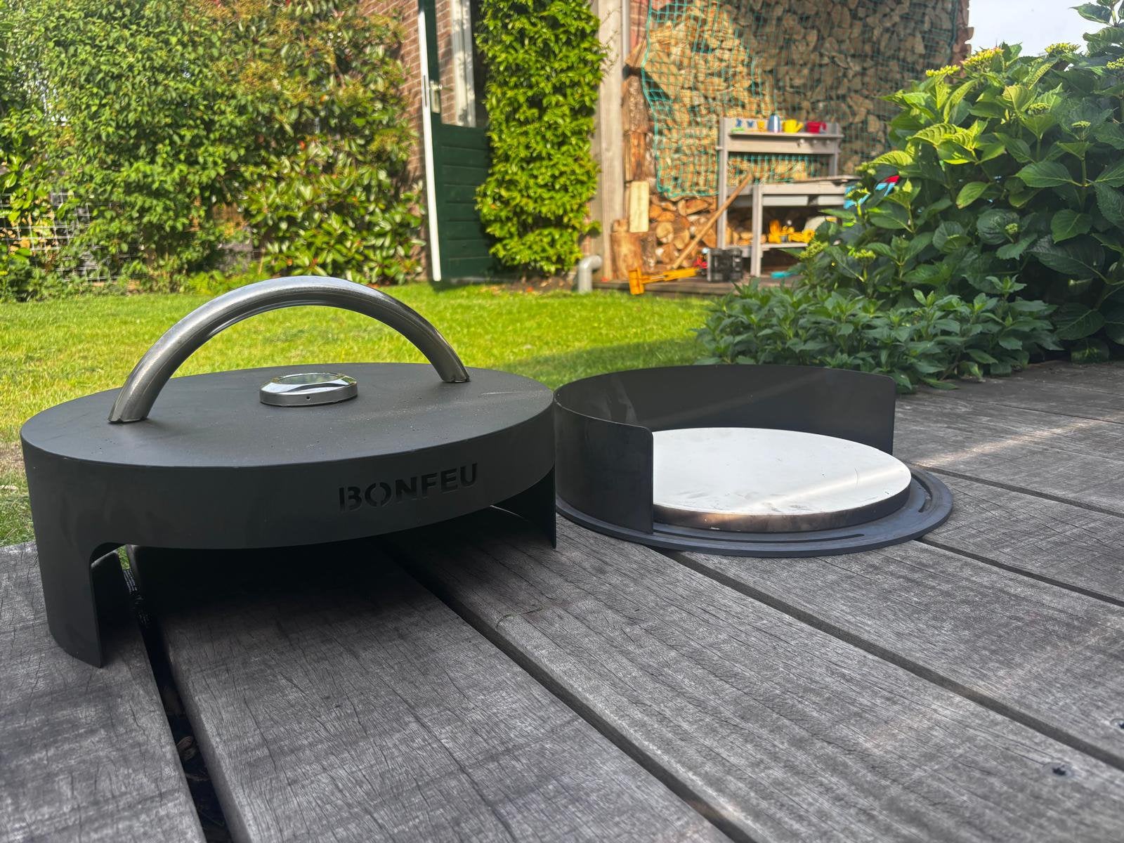 Bonfeu pizzaoven BonPizza met standaard, Tuin en Terras, Ophalen of Verzenden, Zo goed als nieuw