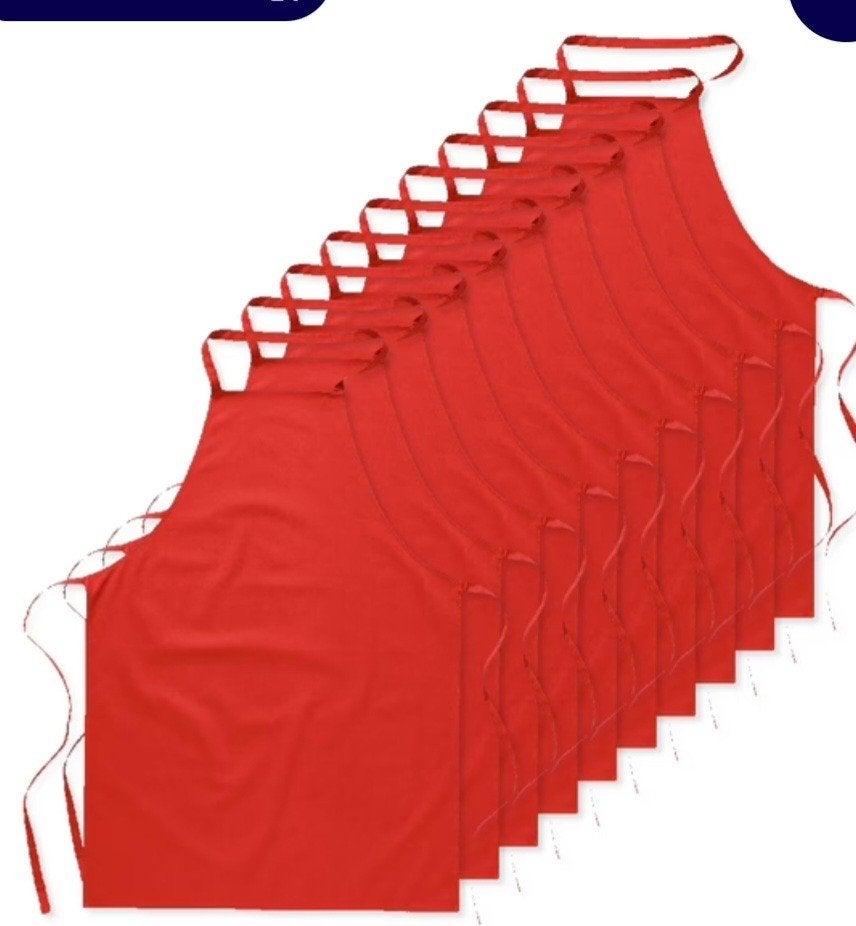 set van 10 rode keukenschorten, Huis en Inrichting, Overige typen, Nieuw, Ophalen of Verzenden, Rood