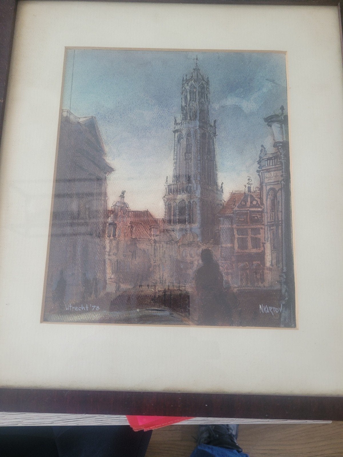 Schilderij Domtoren Utrecht '78 - N. Kartov, Ophalen