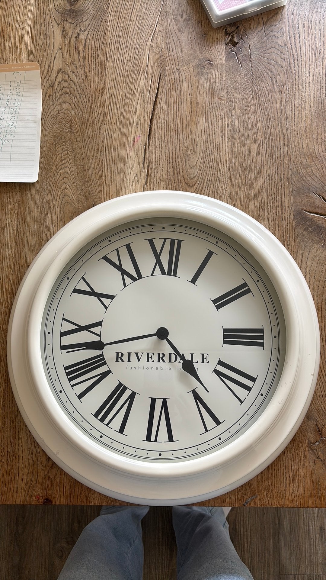 Klok riverdale, Ophalen, Wandklok, Wit, Landelijk