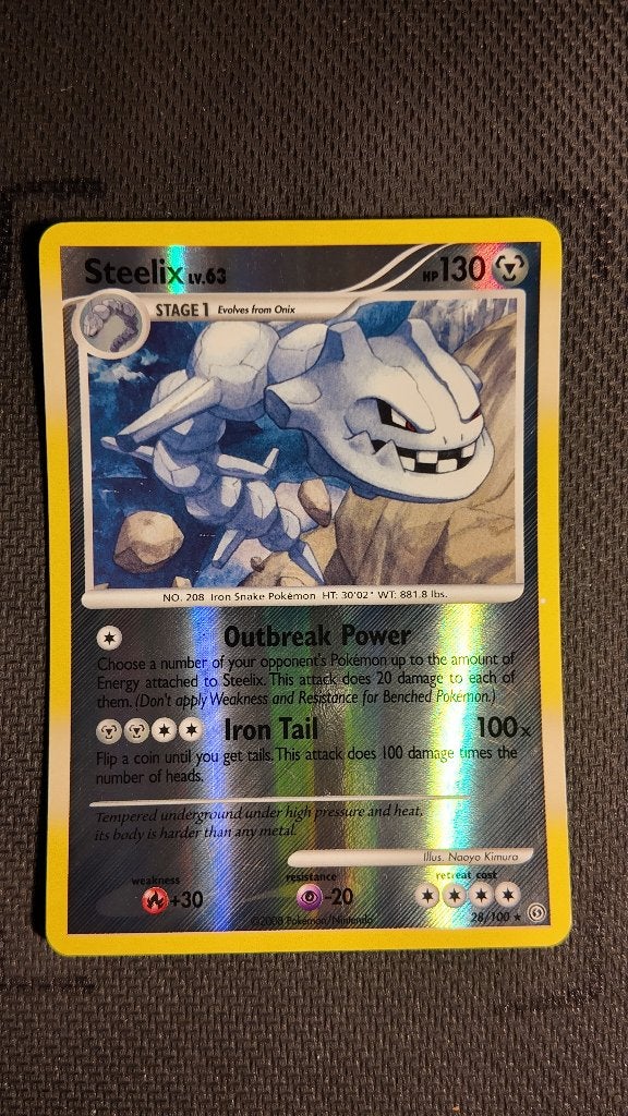 Steelix 28 Stormfront | Pokemon kaart, Ophalen, Zo goed als nieuw, Losse kaart, Foil