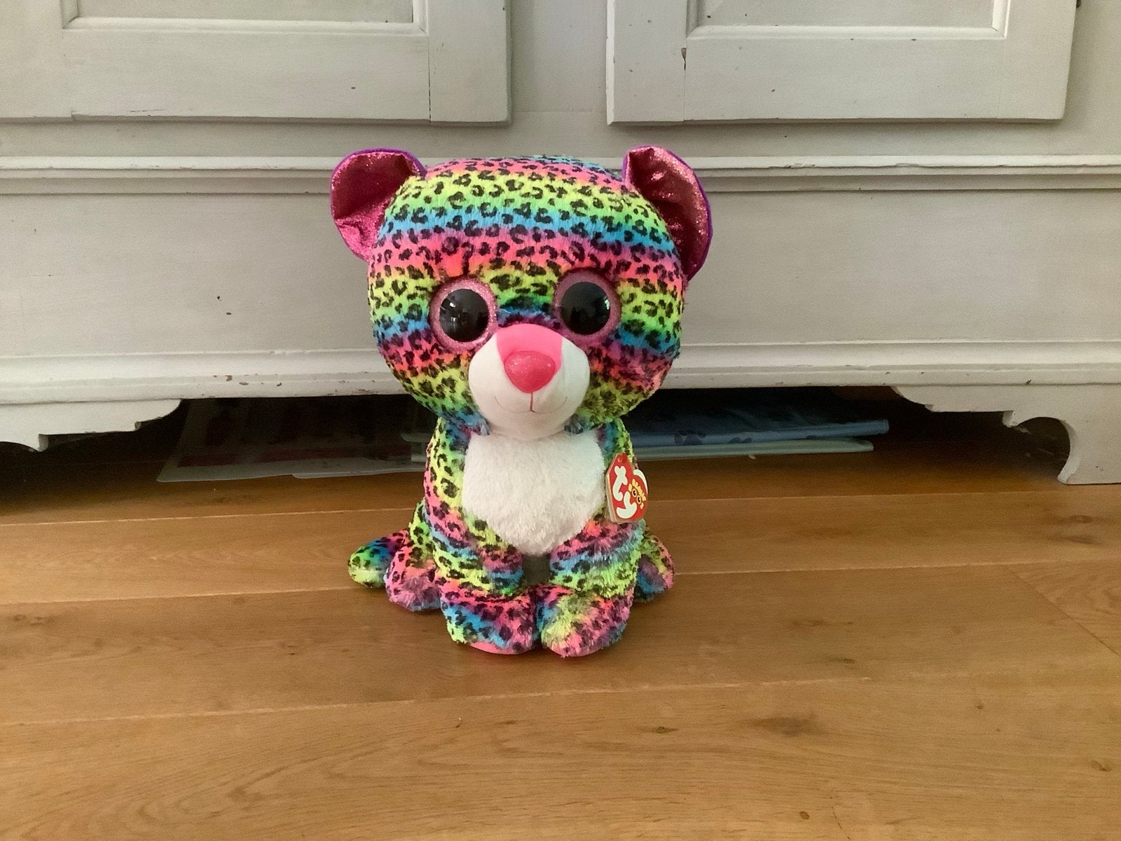 XL Ty Beanie Boo Dottie Leopard Knuffel - Zo goed als nieuw, Overige typen, Ophalen of Verzenden, Middelgroot (20 tot 80 cm), Meerkleurig