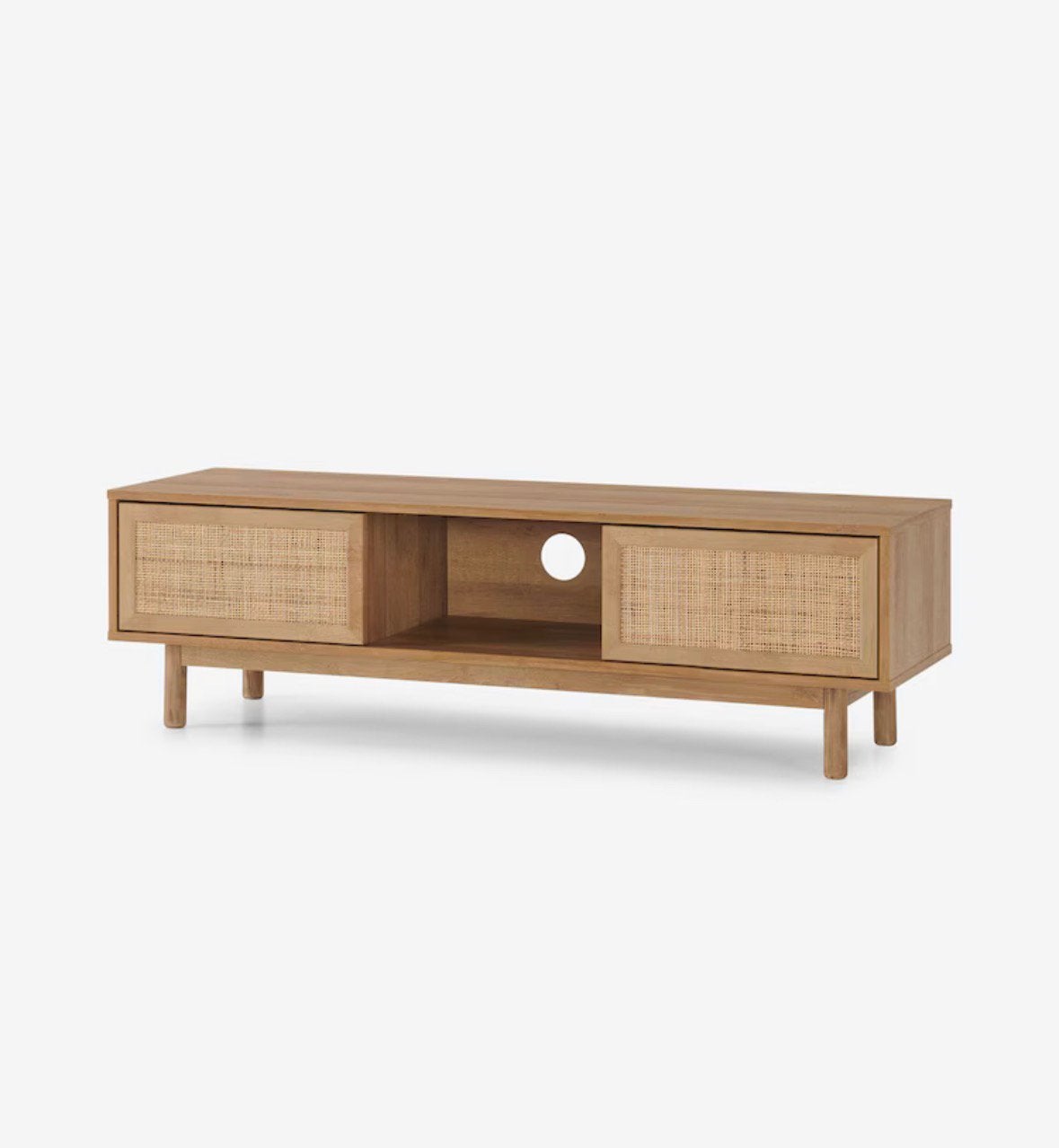 Pavia - Made - rotan tv-meubel - 135x39x41 cm, Ophalen, Overige materialen, 100 tot 150 cm, Zo goed als nieuw