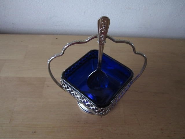 2x suikerpot+lepel., Ophalen of Verzenden, Zo goed als nieuw, Overige merken, Glas