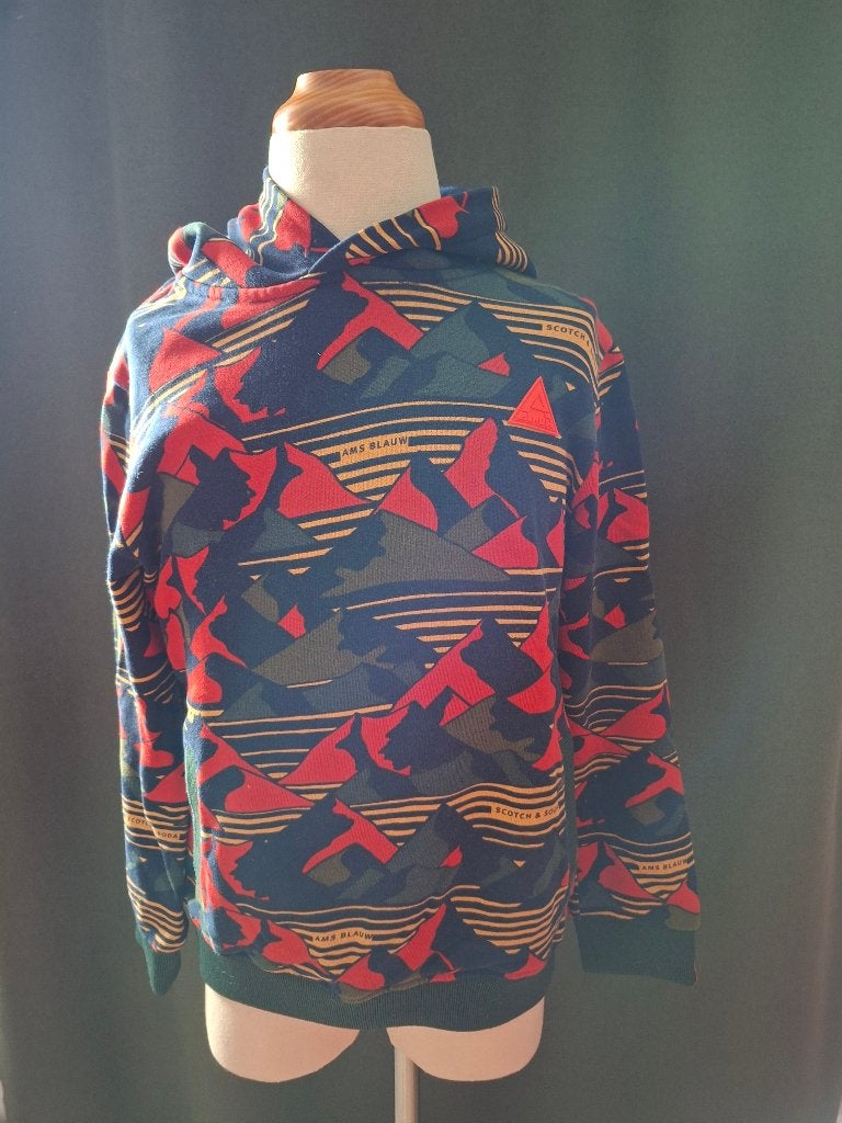 Scotch&Soda - Hoodie - Kleurig - 140 - 10jr, Trui of Vest, Ophalen of Verzenden, Zo goed als nieuw, Scotch & Soda