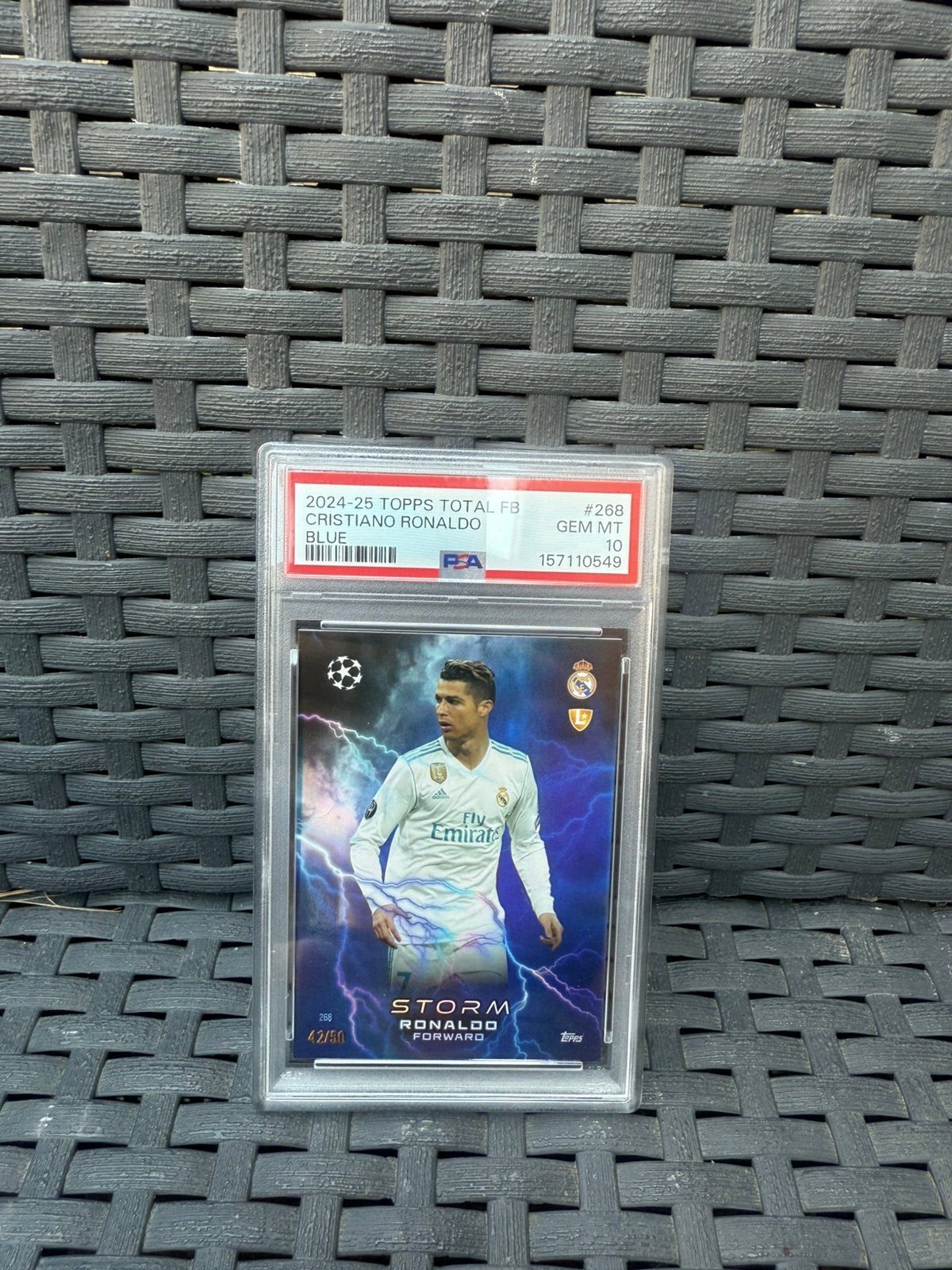 PSA10 Christiano Ronaldo /50, Ophalen of Verzenden, Zo goed als nieuw, Plaatje