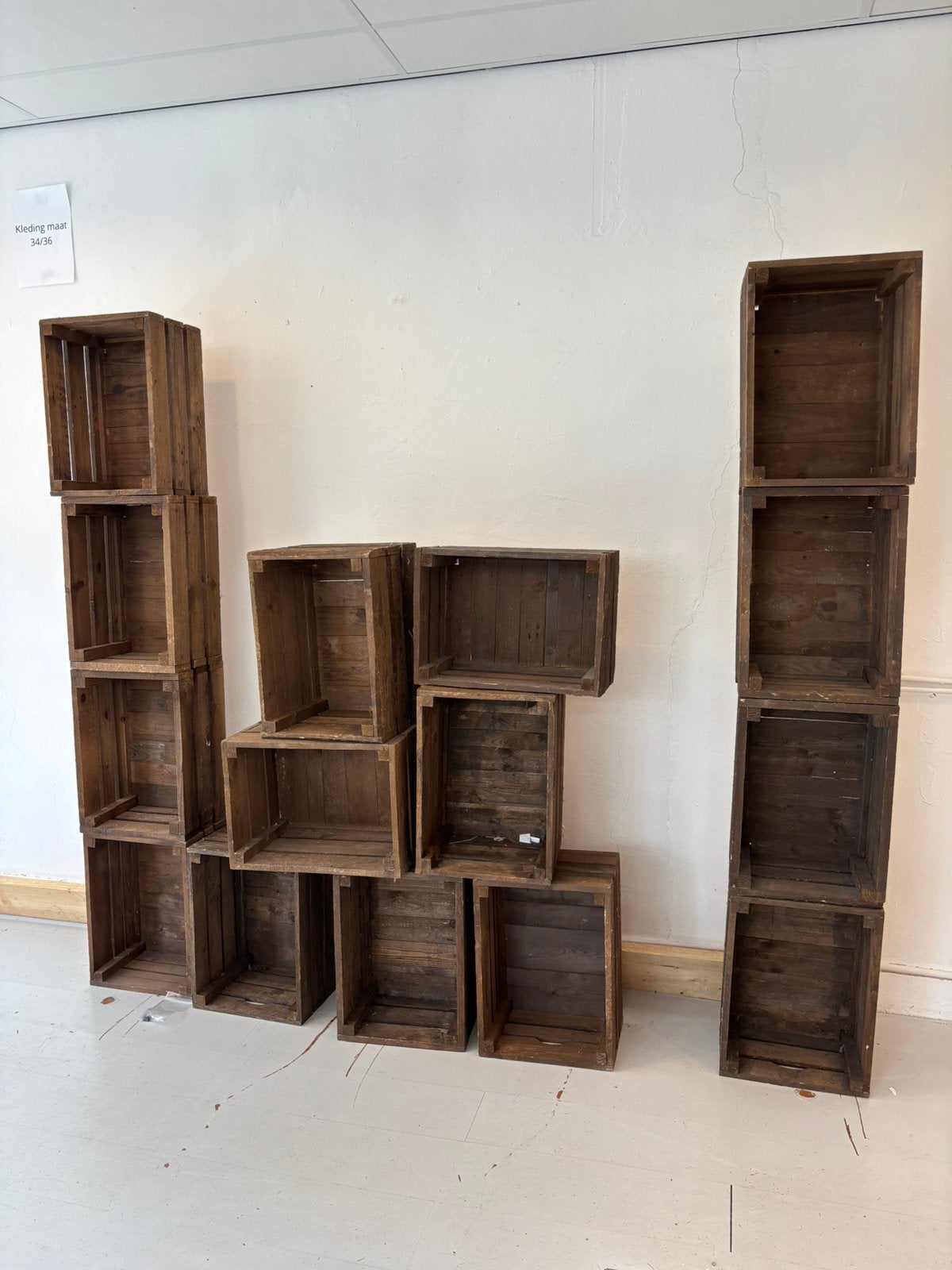 28 Houten kratten / kisten / kistjes / kratjes, Ophalen, Minder dan 50 cm