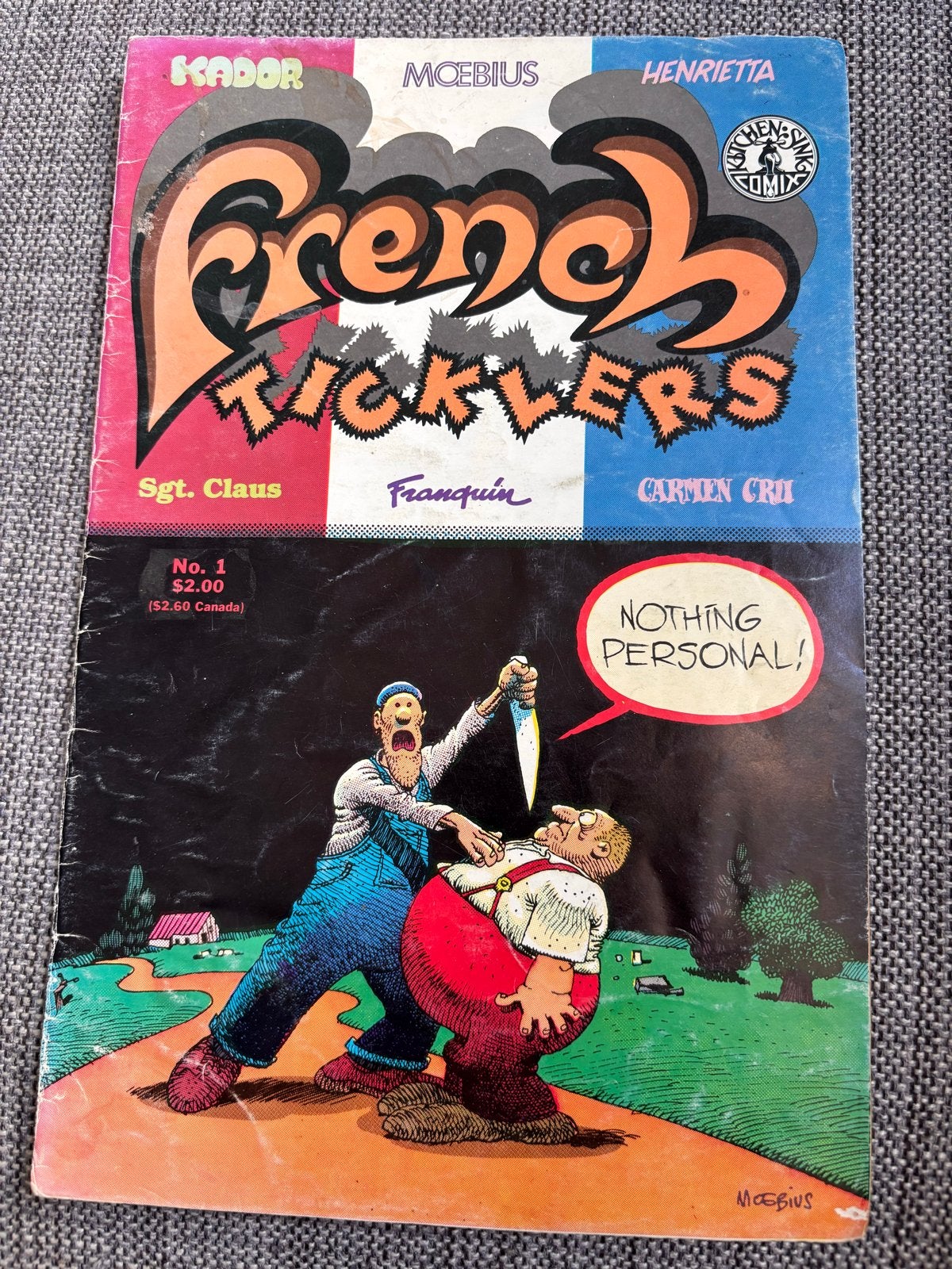 French Ticklers No. 1 - Moebius, Franquin, Henrietta, Eén stripboek, Ophalen of Verzenden, Gelezen