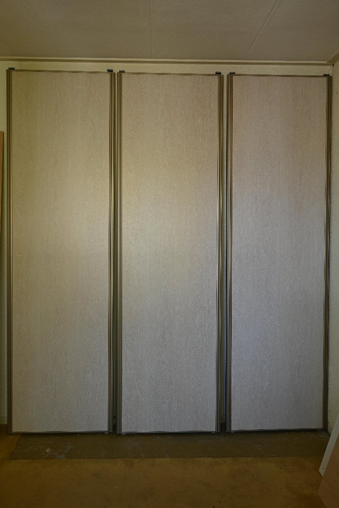 Set van 3 schuifdeuren voor kast of inloopkast, Ophalen, 200 cm of meer, 50 tot 100 cm, Minder dan 25 cm