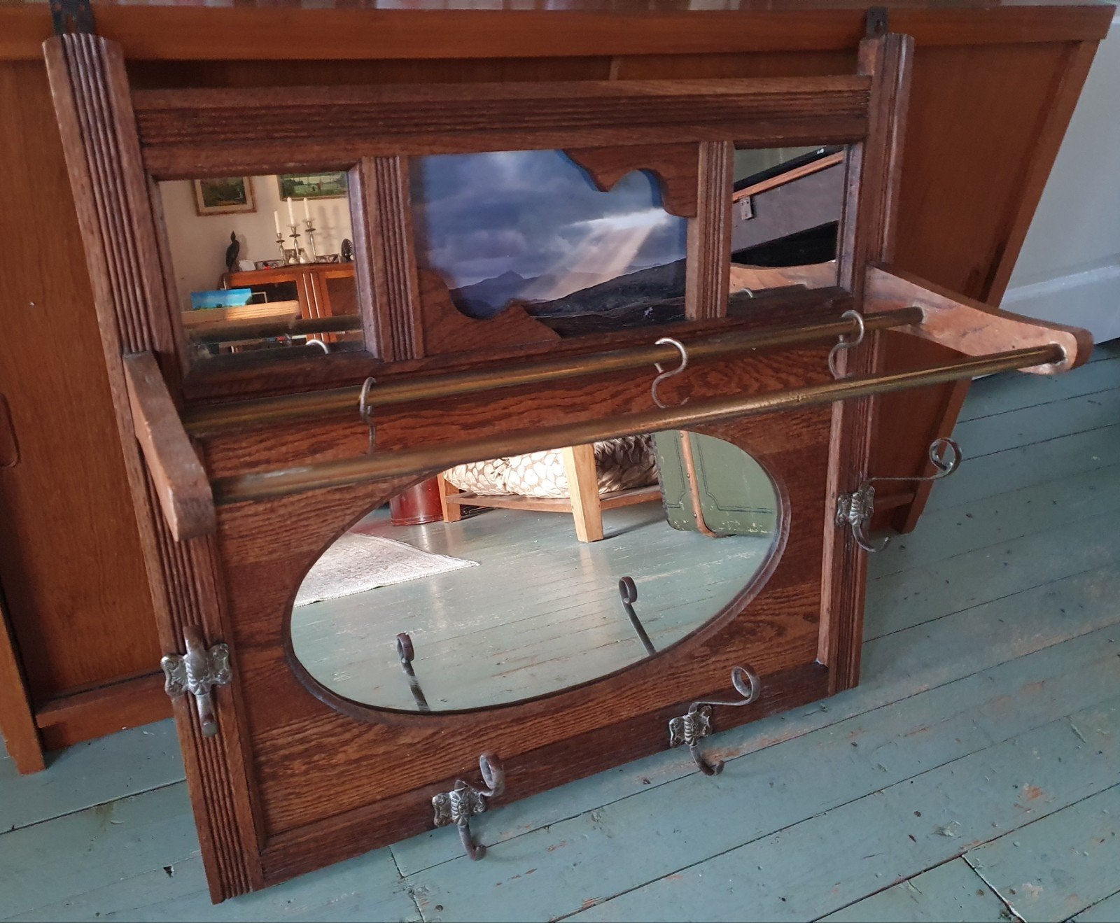 Houten kapstok, Antiek en Kunst, Antiek | Meubels | Kasten, Ophalen