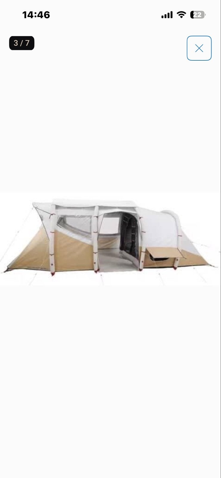 Quechua Air Seconds 6.3 Fresh & Black opblaasbare tent, Caravans en Kamperen, Tenten, Ophalen, Gebruikt, Meer dan 6