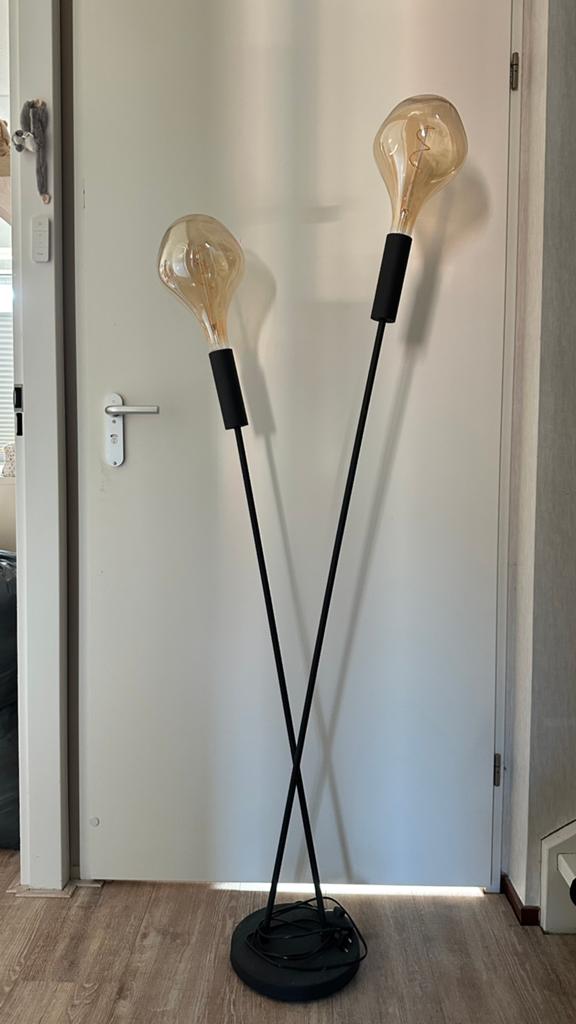 Lampvoet met bubbeleffect lampen, Huis en Inrichting, Lampen | Vloerlampen, Ophalen, Zo goed als nieuw, Minder dan 100 cm