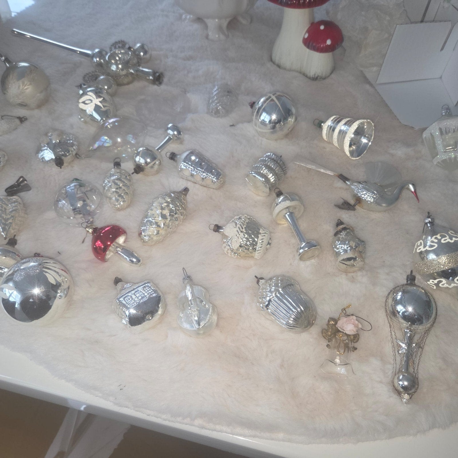 vintage antieke kerstballen, Ophalen of Verzenden