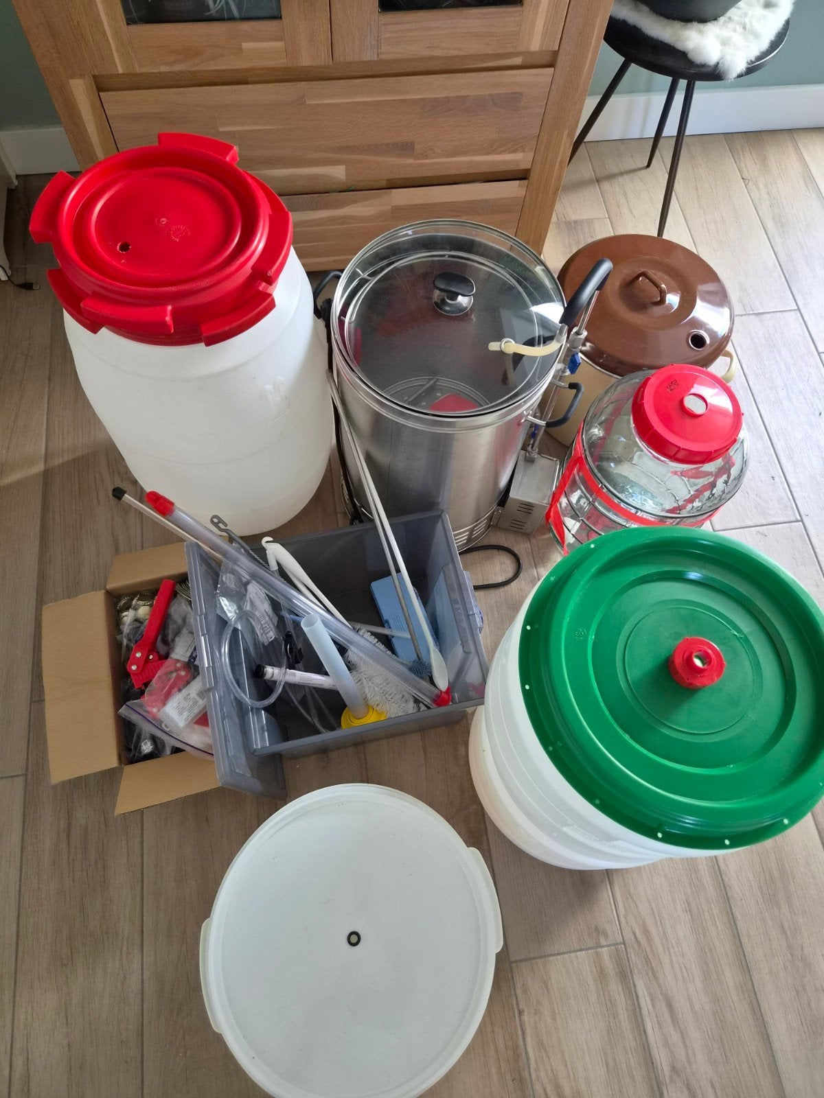Complete set! brouwketel 35 liter en diverse toebehoren, Hobby en Vrije tijd, Overige Hobby en Vrije tijd, Ophalen, Zo goed als nieuw