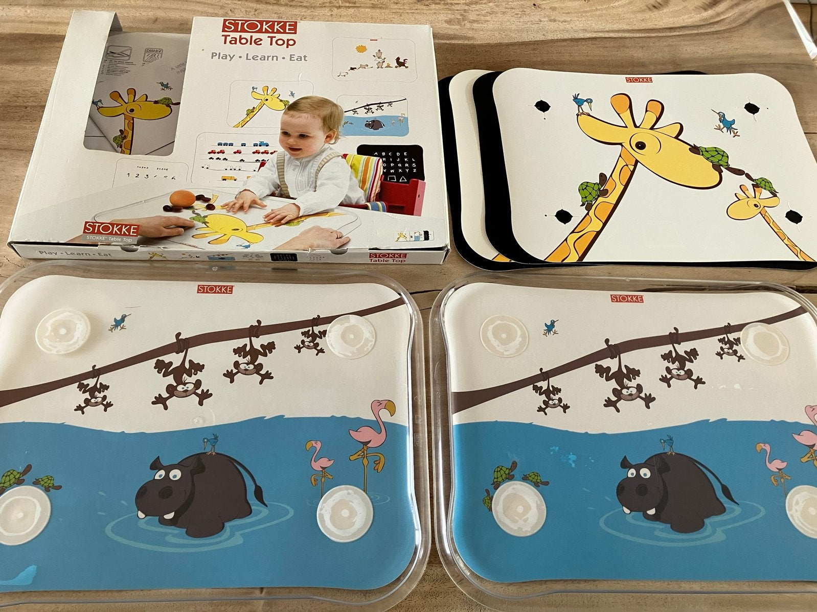 2 tripp trapp Stokke Table Top placemats - Play, Learn, Eat, Ophalen, Gebruikt