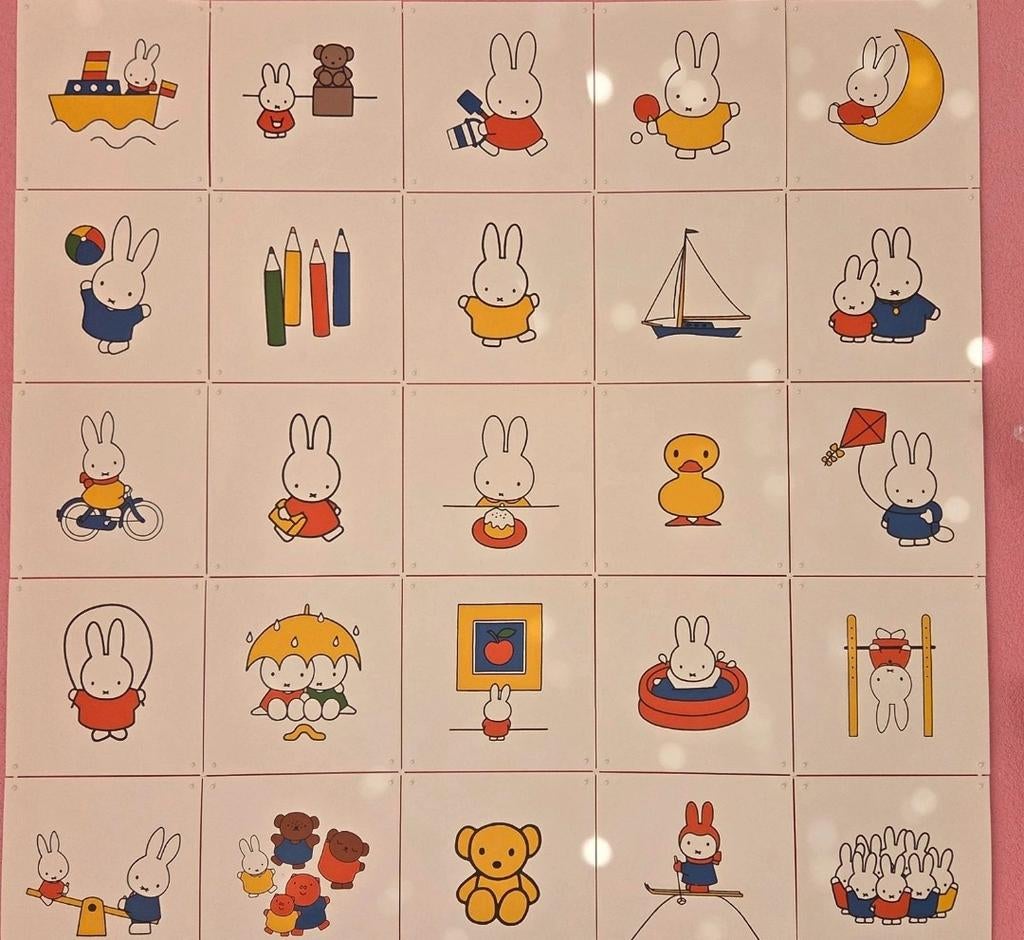 Ixxi Nijntje in de Wereld 25 kaarten, groot, Ophalen of Verzenden, Zo goed als nieuw, Wanddecoratie
