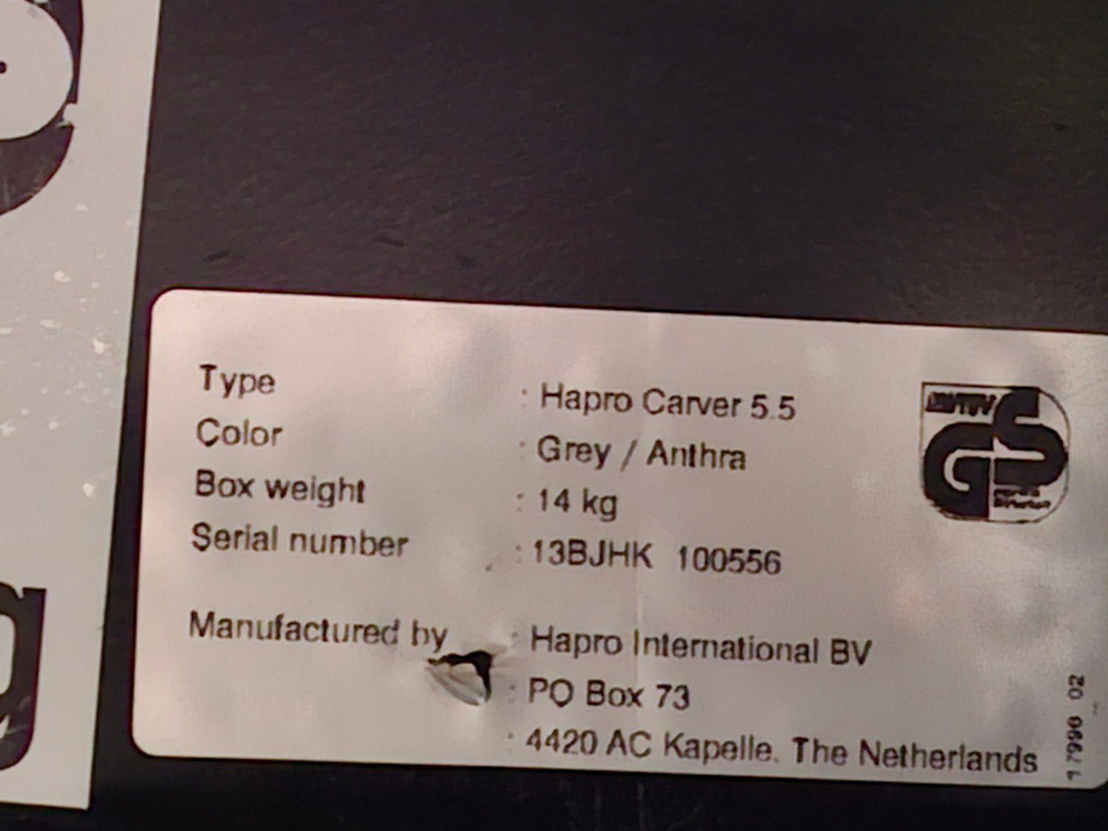 Hapro Carver 5.5 Dakkoffer - Grijs - 180x80 cm, Ophalen, Gebruikt
