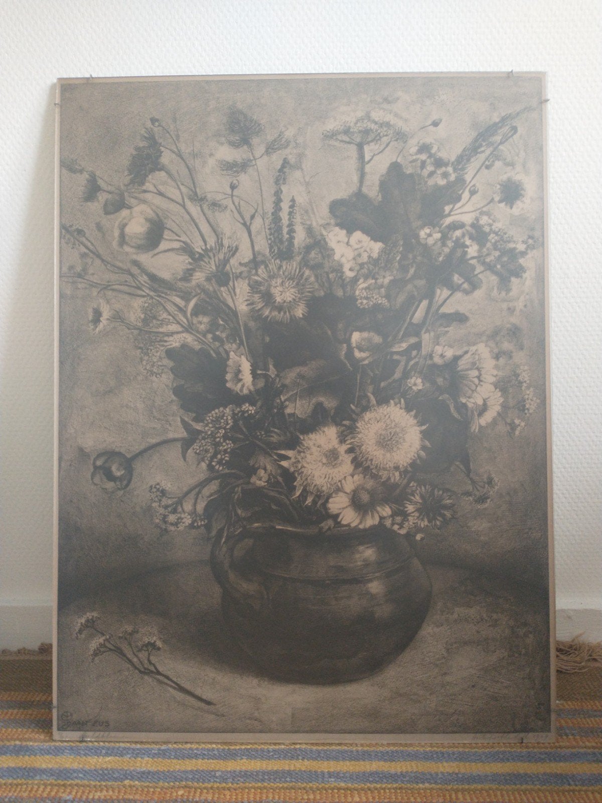 Aart van Dobbenburgh,Veldbloemen - Gesigneerd 1929, Antiek en Kunst, Kunst | Litho's en Zeefdrukken, Gesigneerd, Ophalen of Verzenden