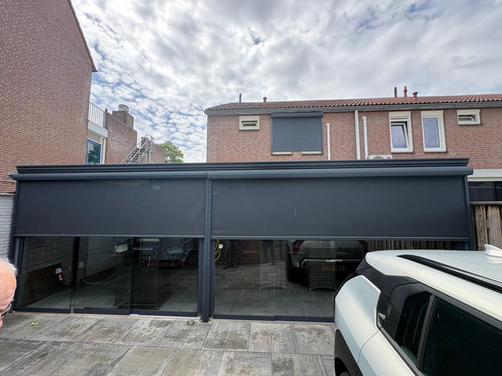 Alleen deze week 10% korting Moderne veranda met zonwering, Tuin en Terras, Overkappingen, Ophalen of Verzenden, Gebruikt, Veranda