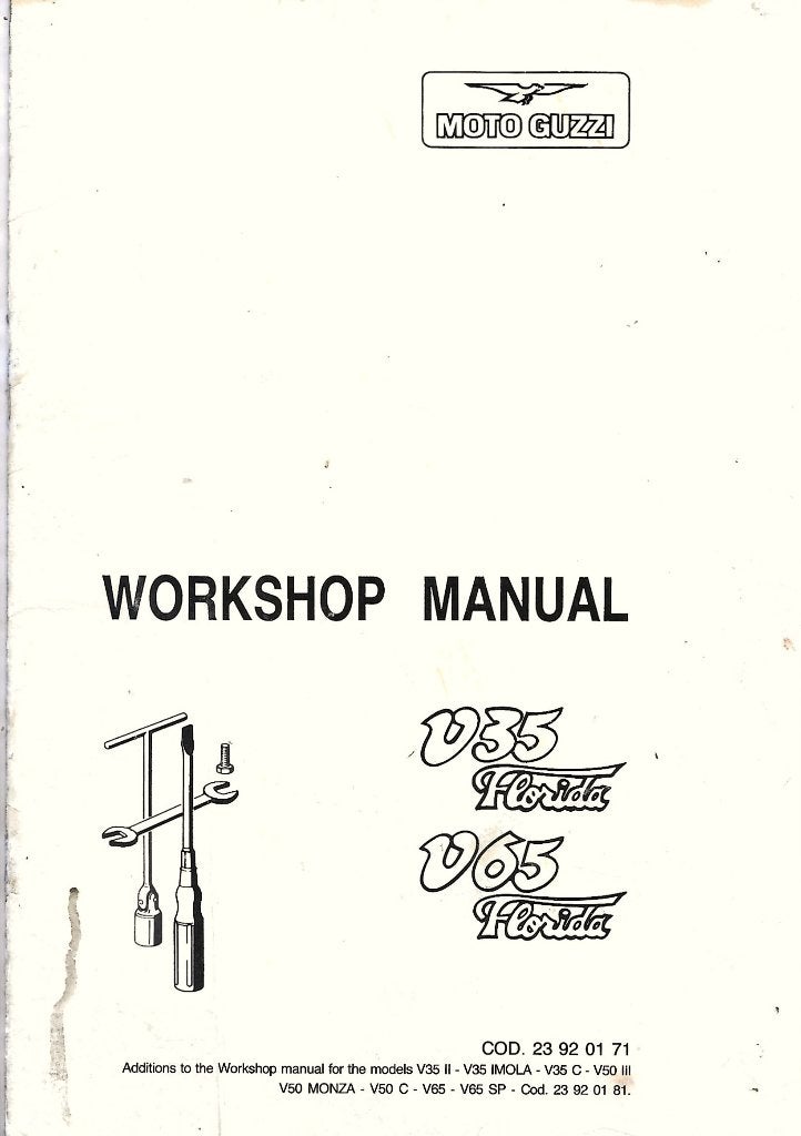 Moto Guzzi V35 Florida V65 Florida additions workshop 5866z, Verzenden, Moto Guzzi