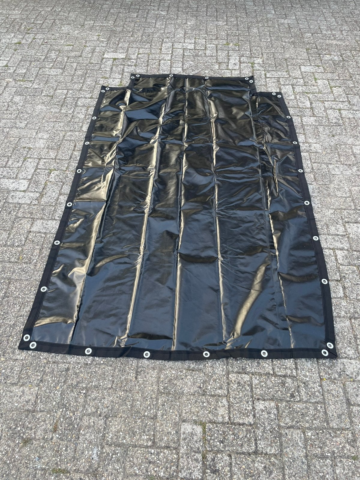 zwart PVC afdekzeil 600gr/m² 154x248cm, Watersport en Boten, Ophalen of Verzenden, Zo goed als nieuw