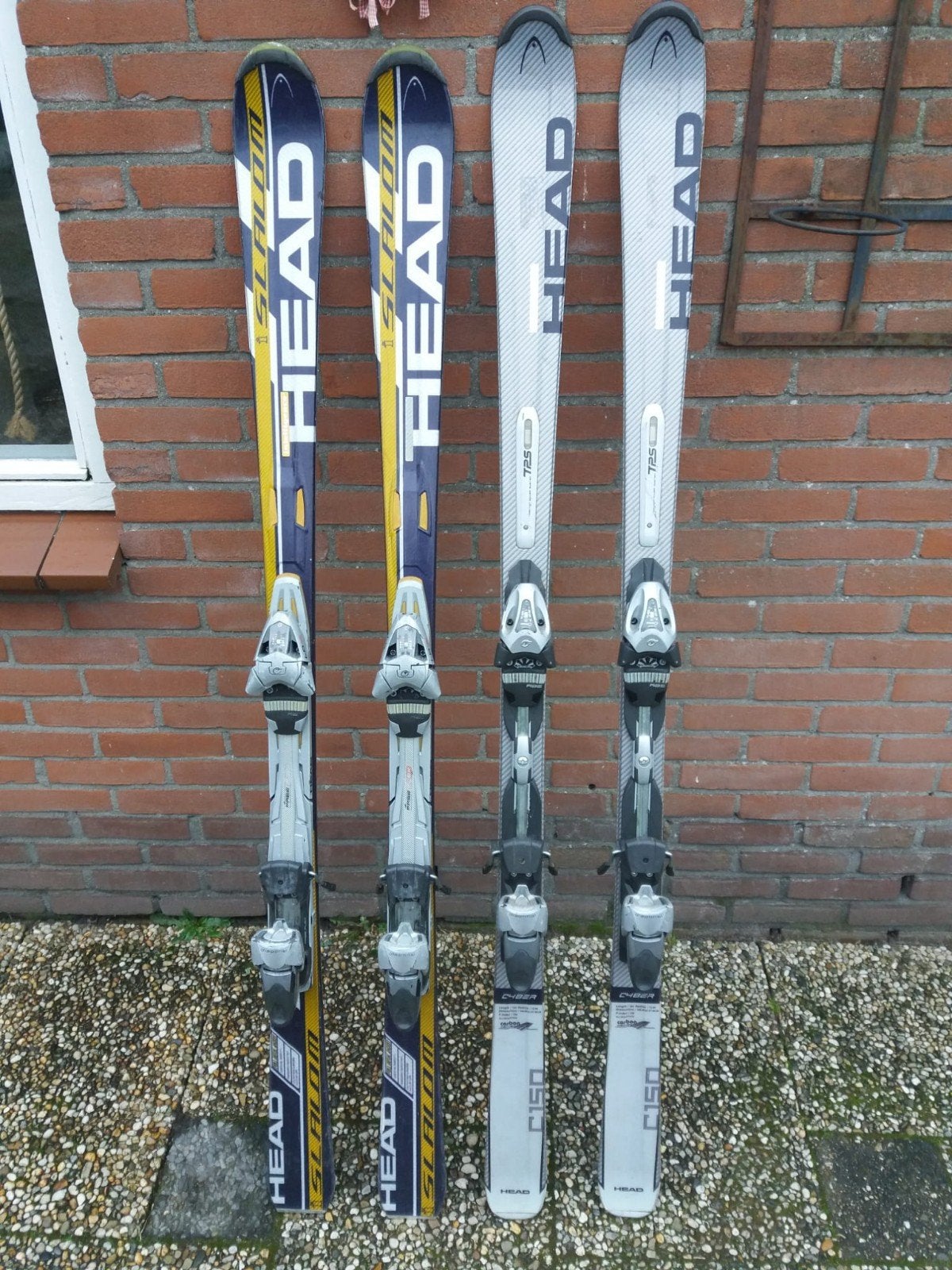 2 paar Head carve skies 160 cm en 163 cm, 160 tot 180 cm, Gebruikt, Ophalen of Verzenden, Carve