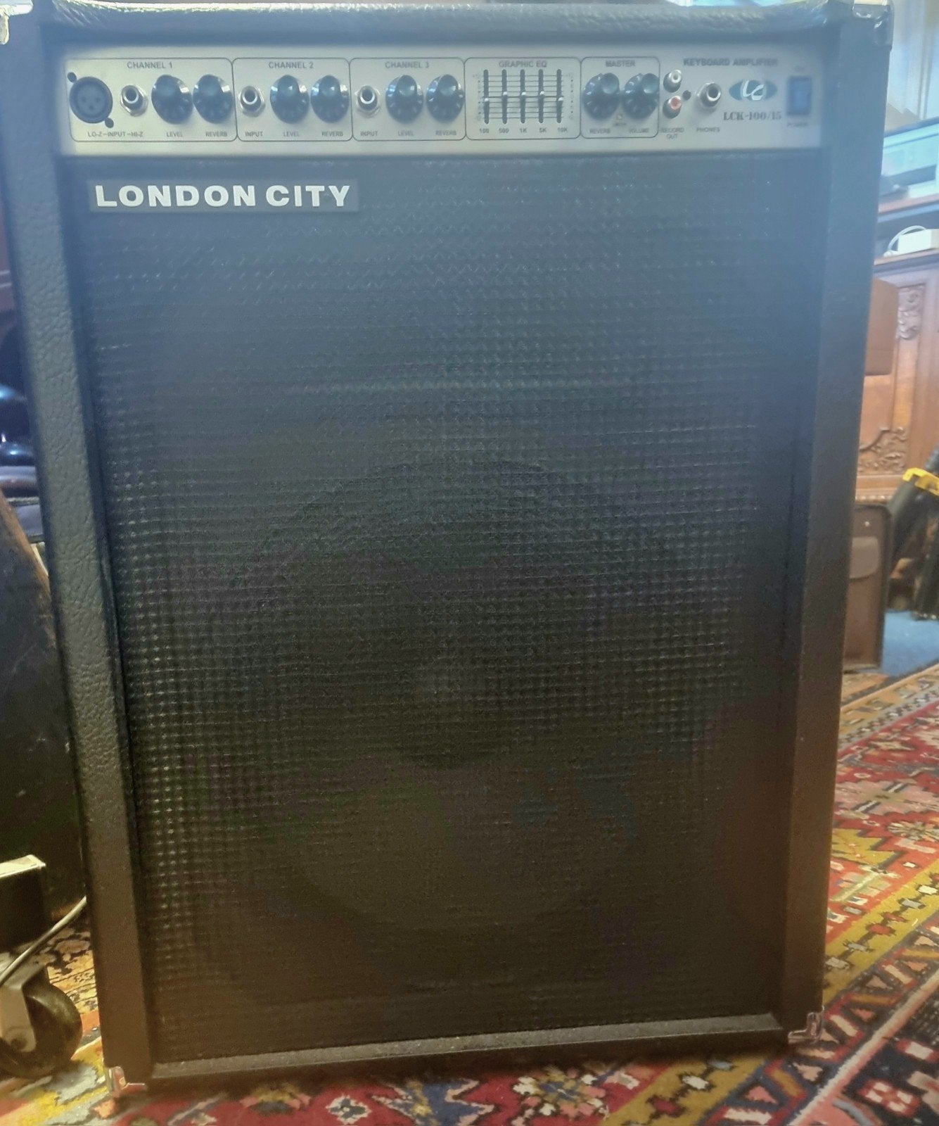 London City LCK-100/15 Keyboardversterker 100 watt., Muziek en Instrumenten, Ophalen of Verzenden, Gebruikt, Minder dan 500 watt