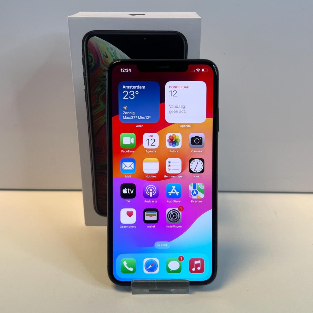 Apple iPhone XS Max 256GB Zwart | 81% | Nette staat, Telecommunicatie, Mobiele telefoons | Apple iPhone, Apple, Zo goed als nieuw