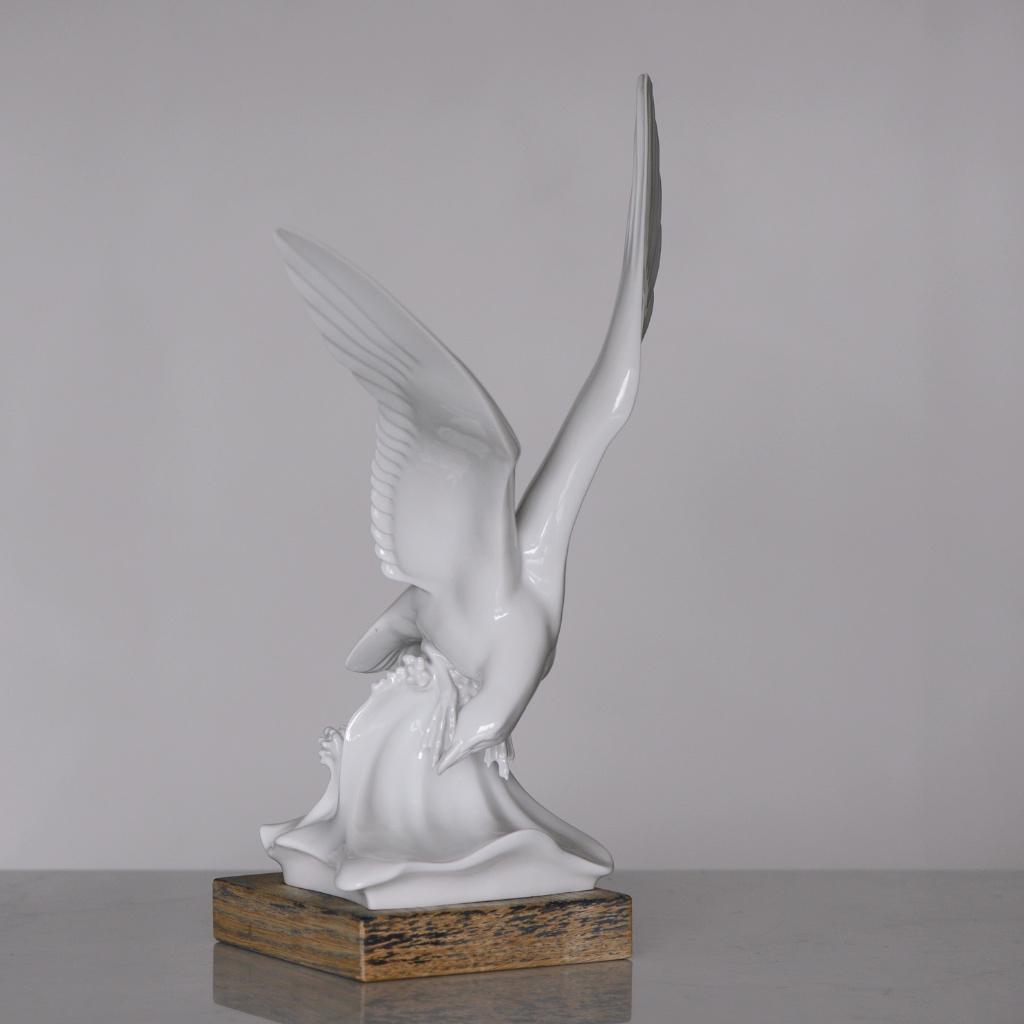 ✅ Groot MEISSEN beeld MEEUW porselein Max Esser, Antiek en Kunst, Antiek | Porselein, Ophalen of Verzenden