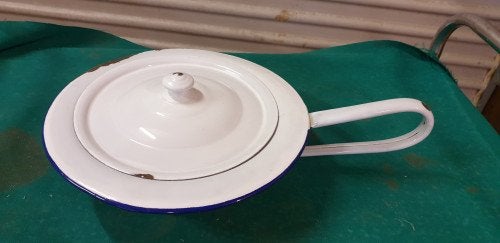po ondersteek met deksel emaille, Ophalen of Verzenden, 'T Olde Gre-j, Info@toldegrej.nl, Endepoelstraat 20f Didam