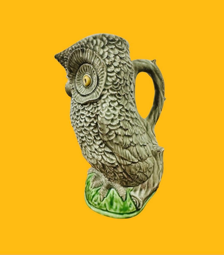 Bordallo Pinheiro faience uil karaf uit Portugal, Overige typen, Nieuw, Ophalen of Verzenden, Glas