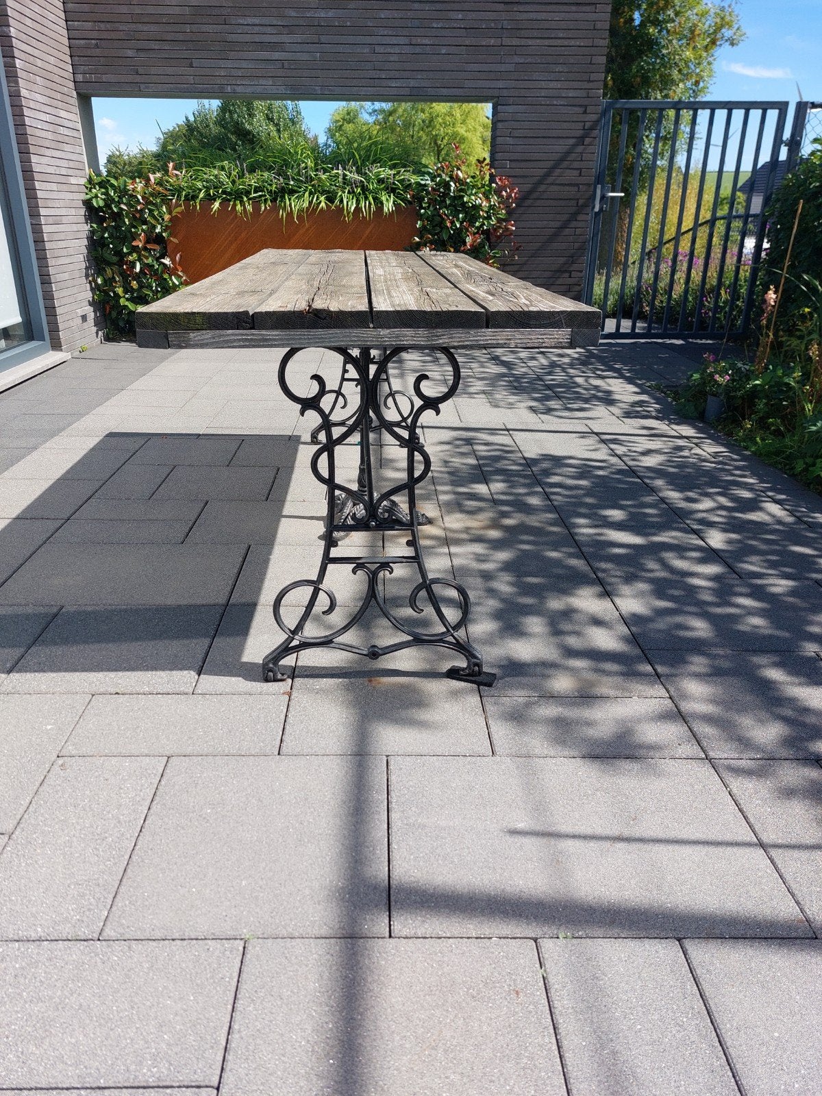 Robuuste tuintafel, Ophalen, Gebruikt, Rechthoekig, Hout