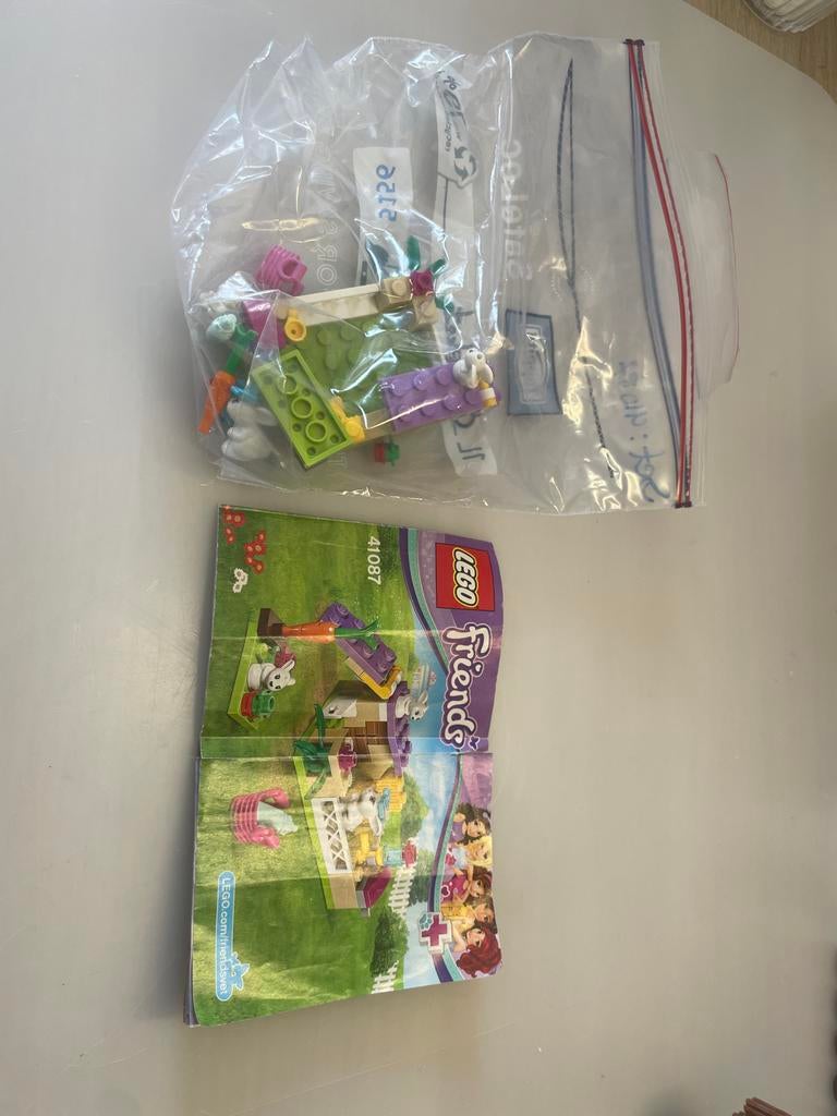 Lego Friends Konijnenhok (set 41087), Gebruikt, Lego, Friends, Ophalen of Verzenden