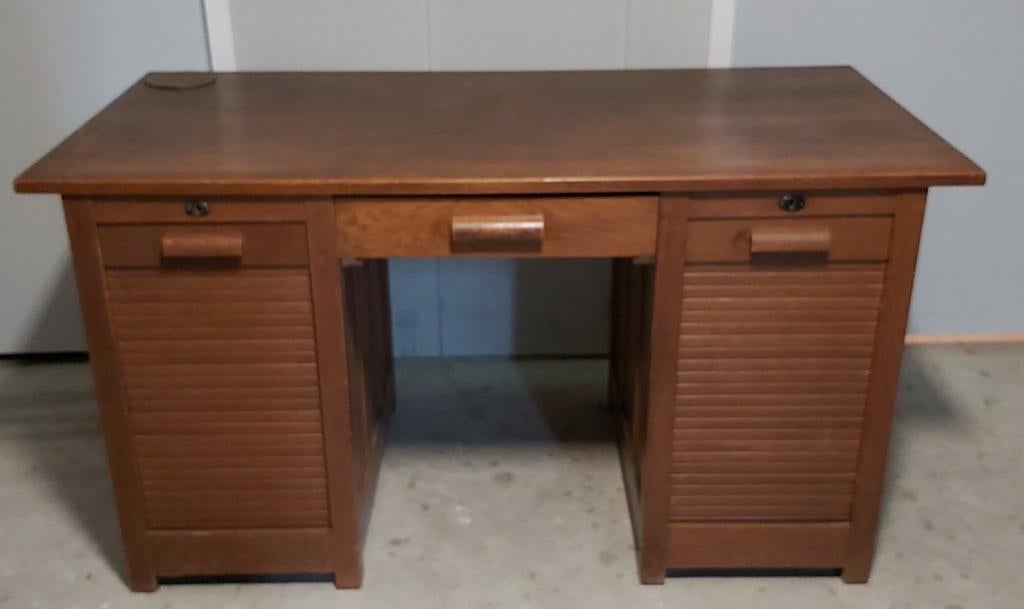 Mooi groot vintage bureau...partnerbureau!, Antiek en Kunst, Ophalen