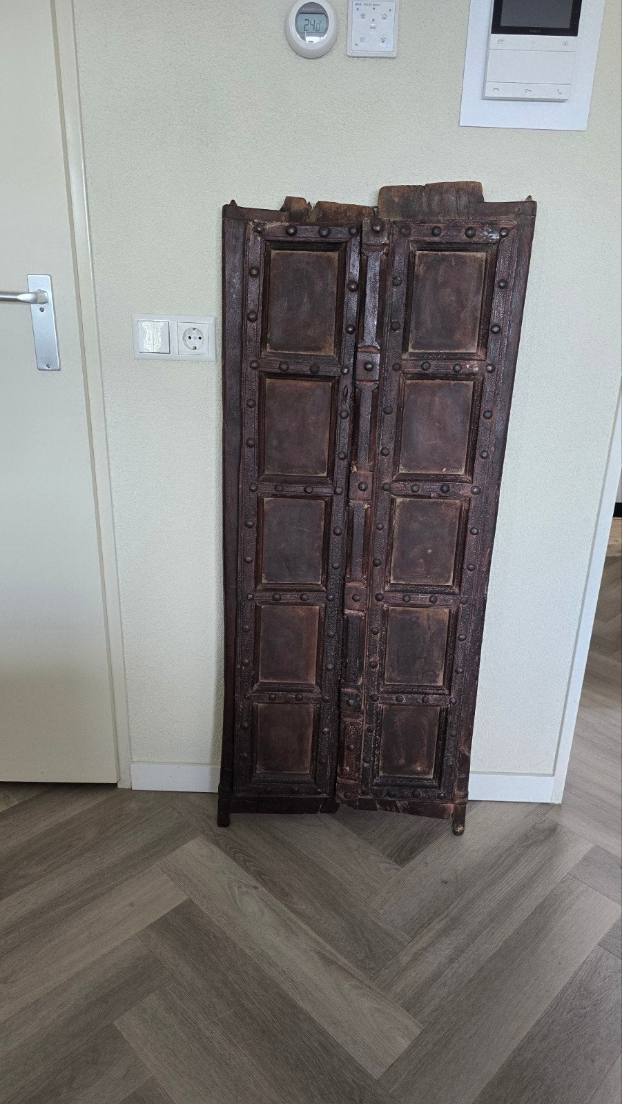 indiase deur/luik, Bruin, 125 cm, India, Ophalen